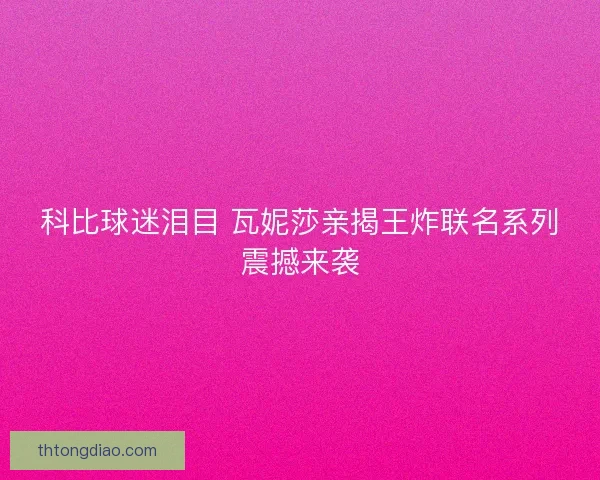 科比球迷泪目 瓦妮莎亲揭王炸联名系列震撼来袭